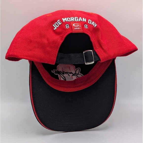 Cincinnati Reds Joe Morgan Day Hat 8/8/21 2021 #8 Red Black Strap Back MLB Cap - Picture 4 of 4